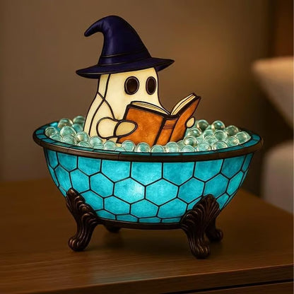 The Enchanted Ghostly Reader Halloween Ghost Lamp