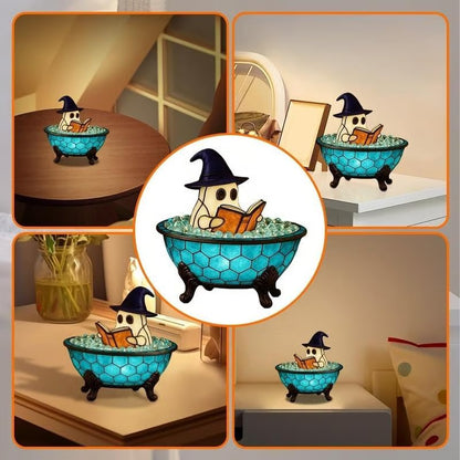 The Enchanted Ghostly Reader Halloween Ghost Lamp
