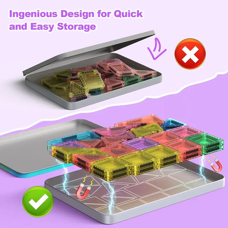 BuildSmart™ Magnetic Tile Set