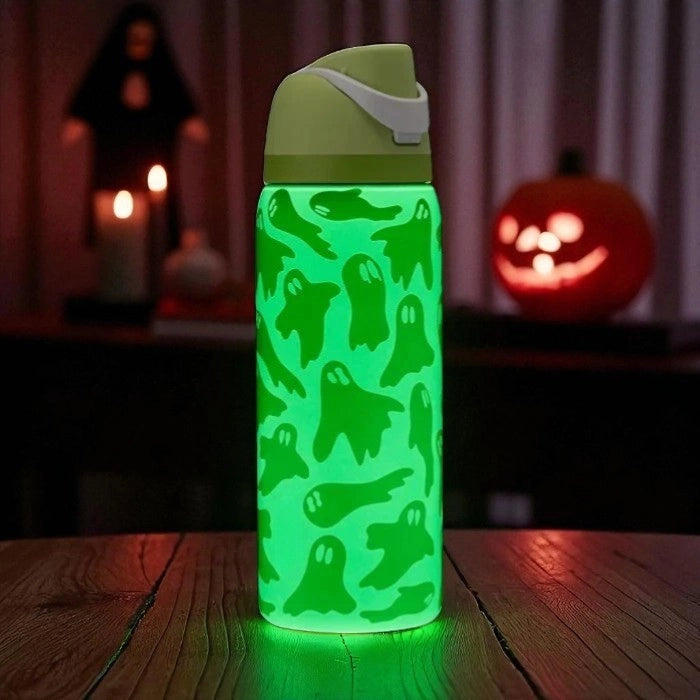 Glow-in-the-Dark Ghost Water Bottle for Halloween