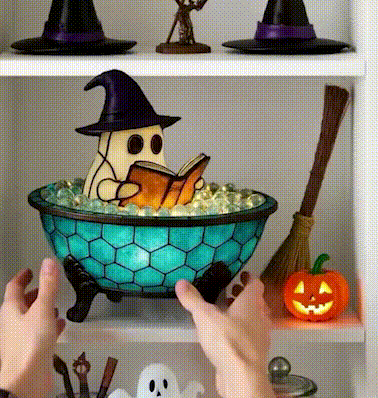 The Enchanted Ghostly Reader Halloween Ghost Lamp